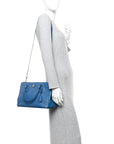 Saffiano Small Galleria Double Zip Tote Cobalto