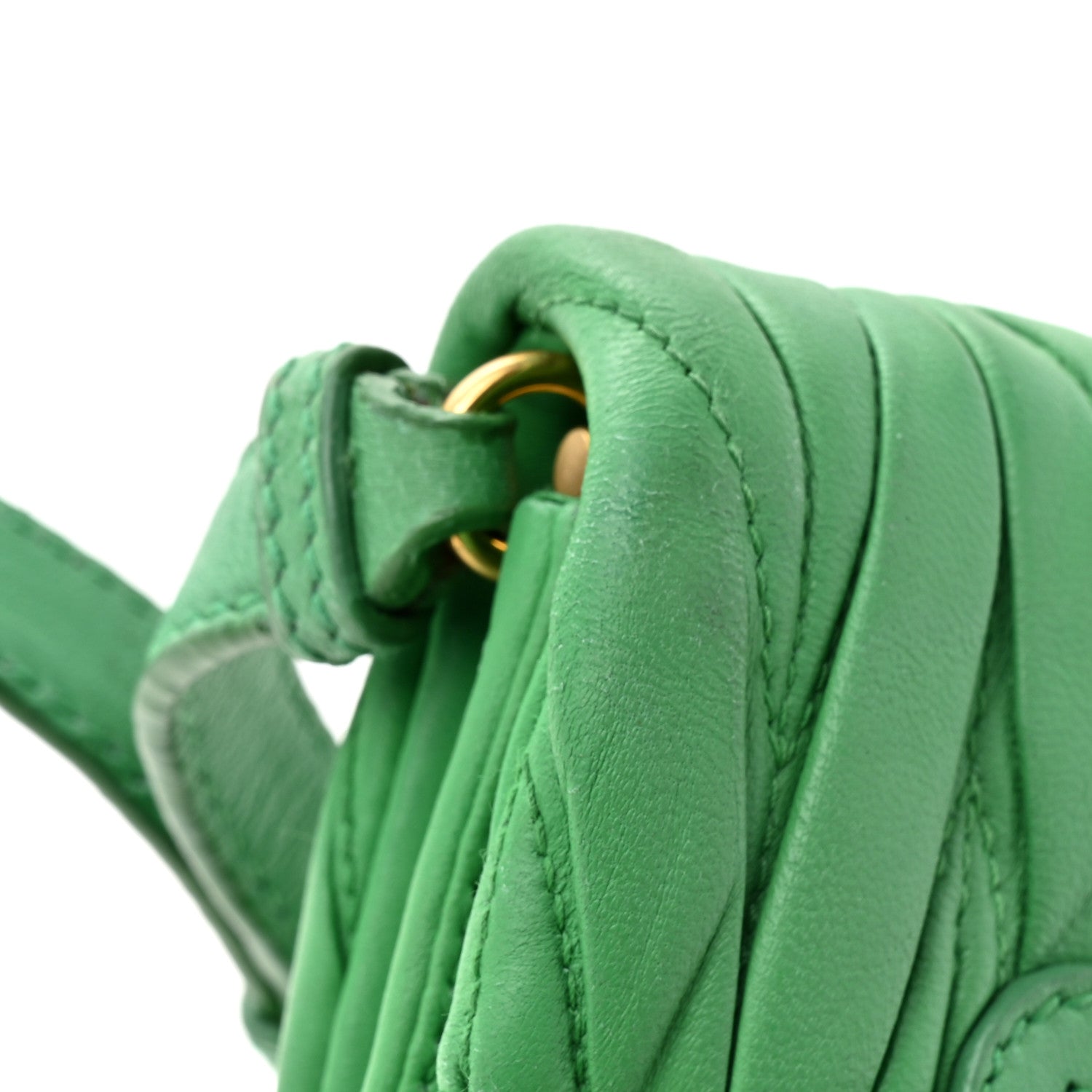 Nappa Matelasse Clutch Menta
