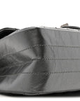 Metallic Aged Calfskin Chevron Quilted 2.55 Reissue Mini Flap Grey