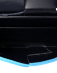 Grained Calfskin Intrecciato Cassette Belt Bag Deep Blue Pool