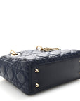 Lambskin Cannage Small Lucky Badges My Lady D1OR Navy