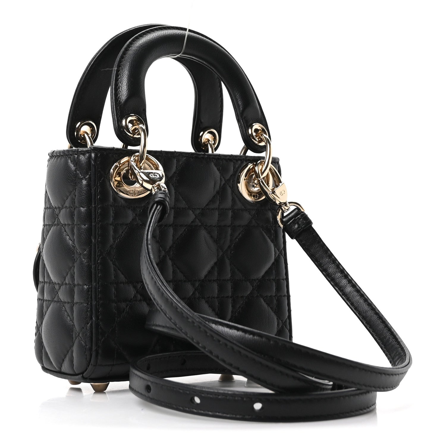 Lambskin Cannage Micro Lady D1OR Black