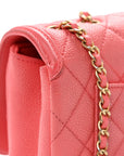 Caviar Quilted Small CC Filigree Flap Pink
