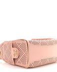 Perforated Calfskin Quilted Mini CHNL 25 Handbag Light Pink