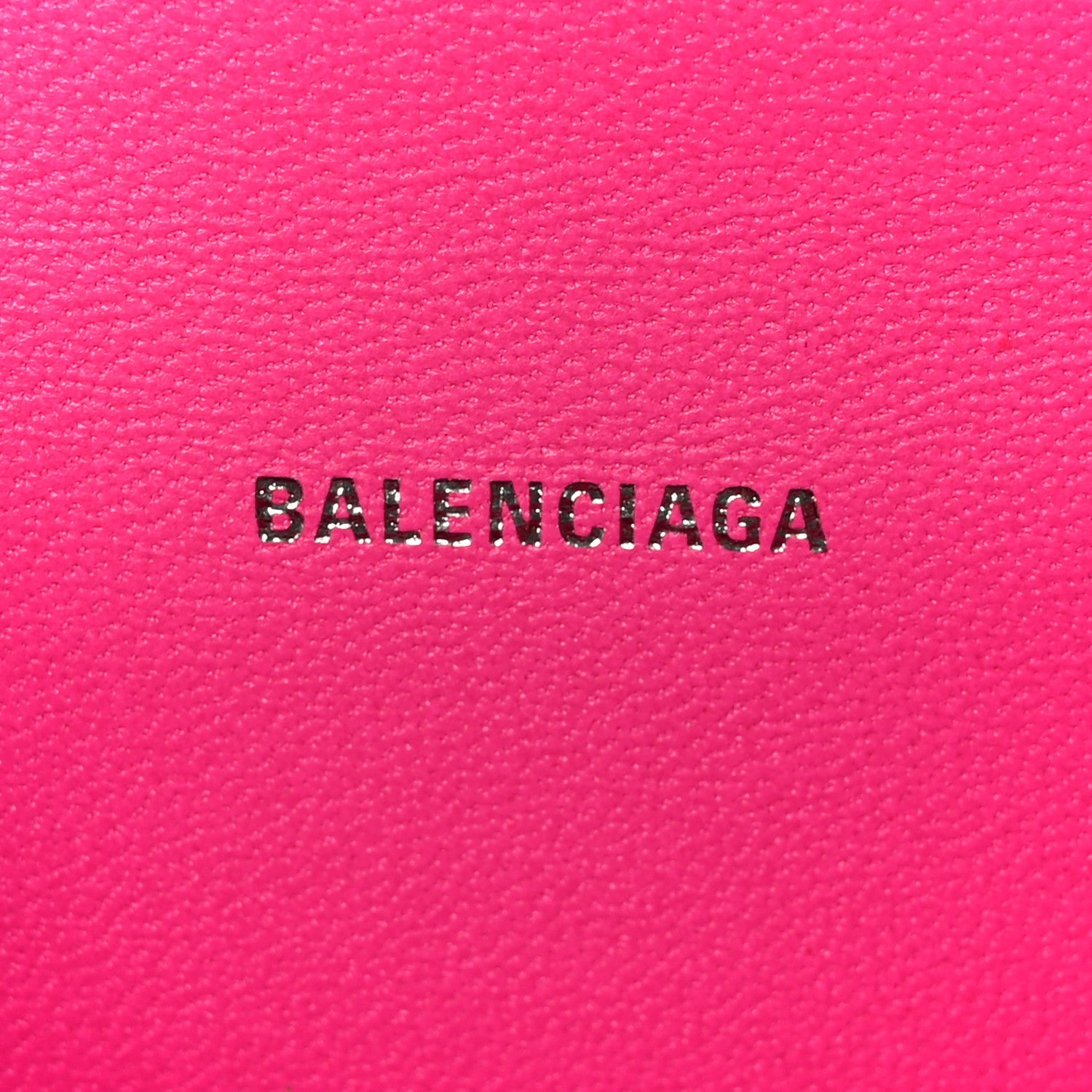 Shiny Box Calfskin Hourglass Top Handle Bag XS Acid Fuchsia