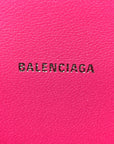 Shiny Box Calfskin Hourglass Top Handle Bag XS Acid Fuchsia
