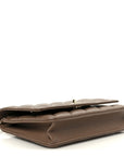 Caviar Quilted CC Turnlock Wallet On Chain WOC Brown