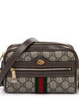 GG Supreme Monogram Web Mini Ophidia Shoulder Bag Brown