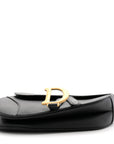 Grained Calfskin Saddle Bag Black