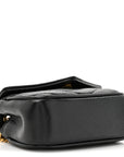 Lambskin Chevron Quilted Micro LouLou Black
