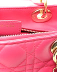 Lambskin Cannage Medium Lady D1OR Pink