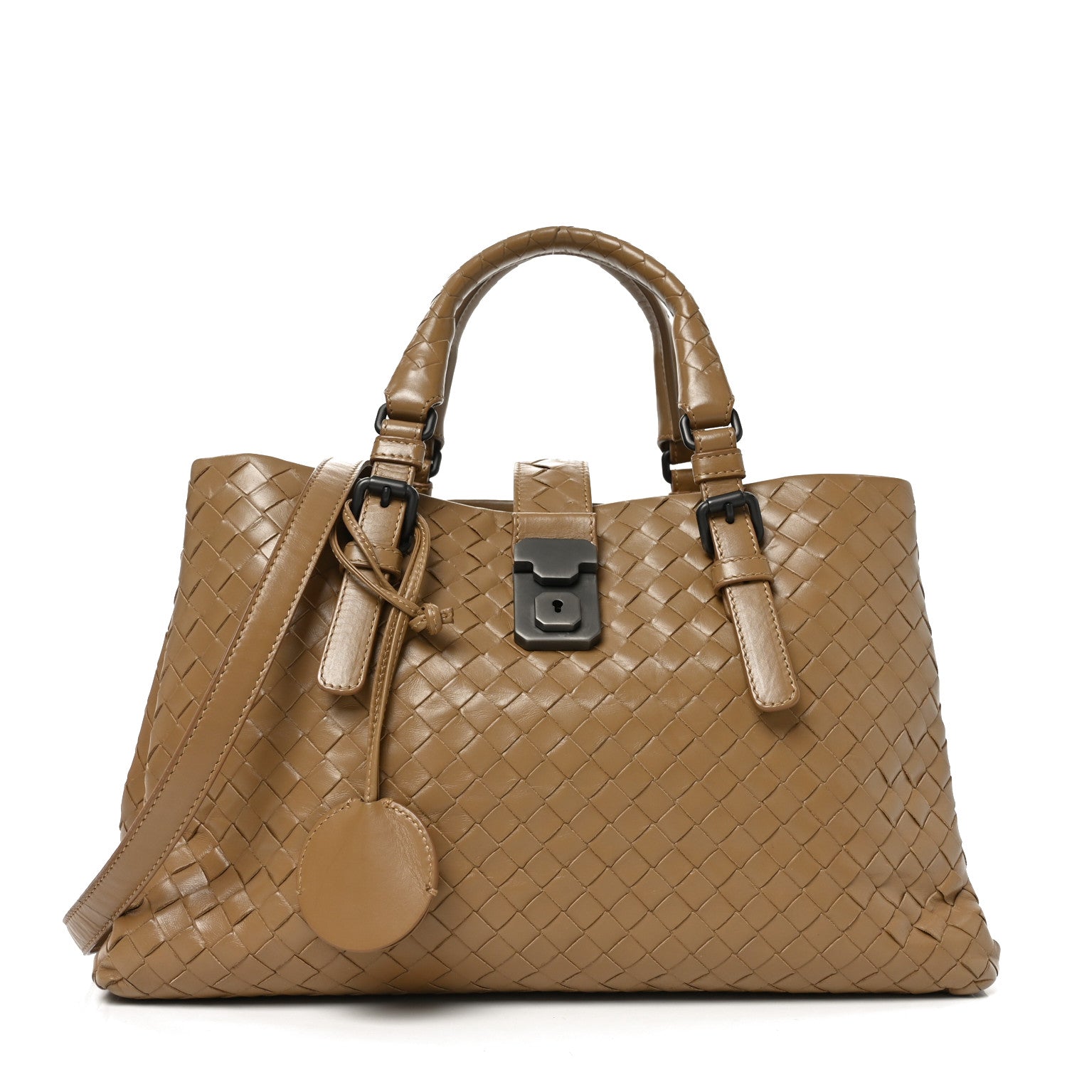 Nappa Intrecciato Small Roma Tote New Cigar