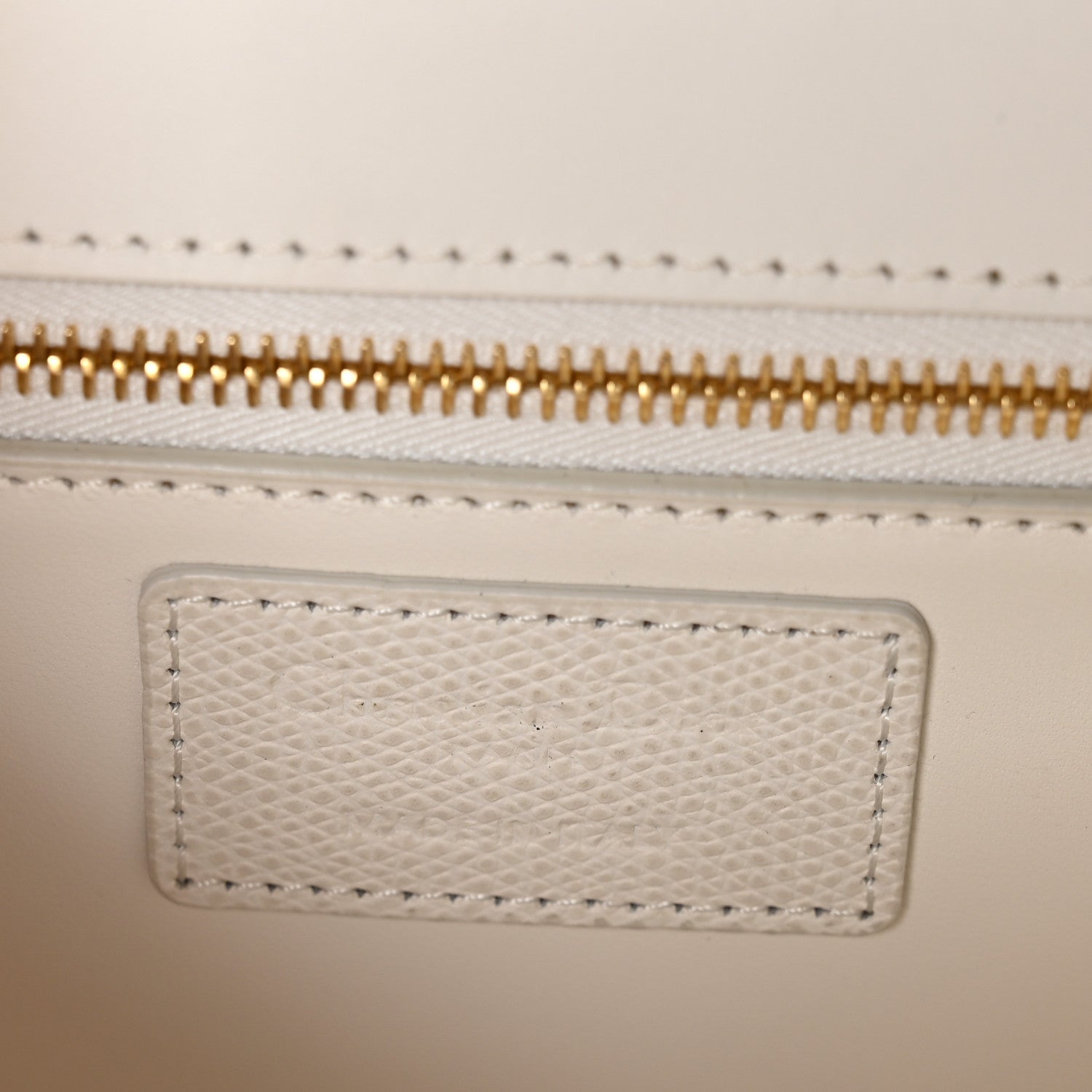 Ultra Matte Grained Calfskin 30 Montaigne Flap Bag White
