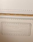 Ultra Matte Grained Calfskin 30 Montaigne Flap Bag White