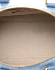 Damier Denim 3D Speedy Bandouliere 30 Denim Blue