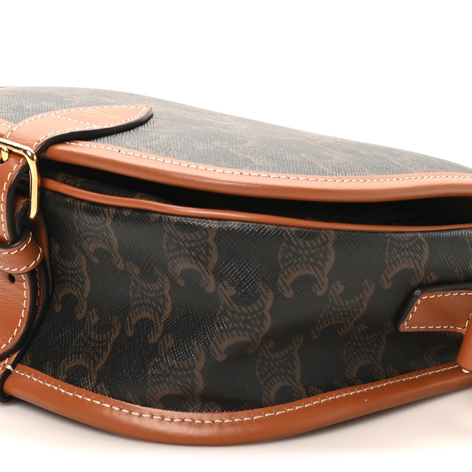 Triomphe Canvas Medium Folco Bag Tan