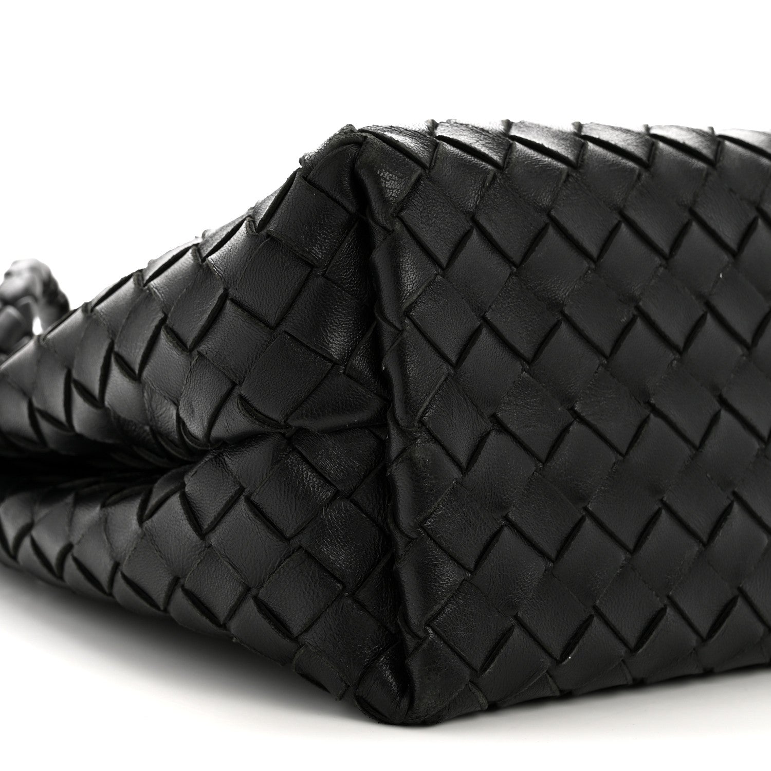 Nappa Intrecciato Medium Andiamo Shoulder Bag Black