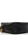 Calfskin Matelasse Mini GG Marmont Crossbody Bag Black