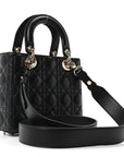 Lambskin Cannage Small My ABCD1OR Lady D1OR Black