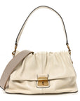 Calfskin The Cristina Messenger Ivory