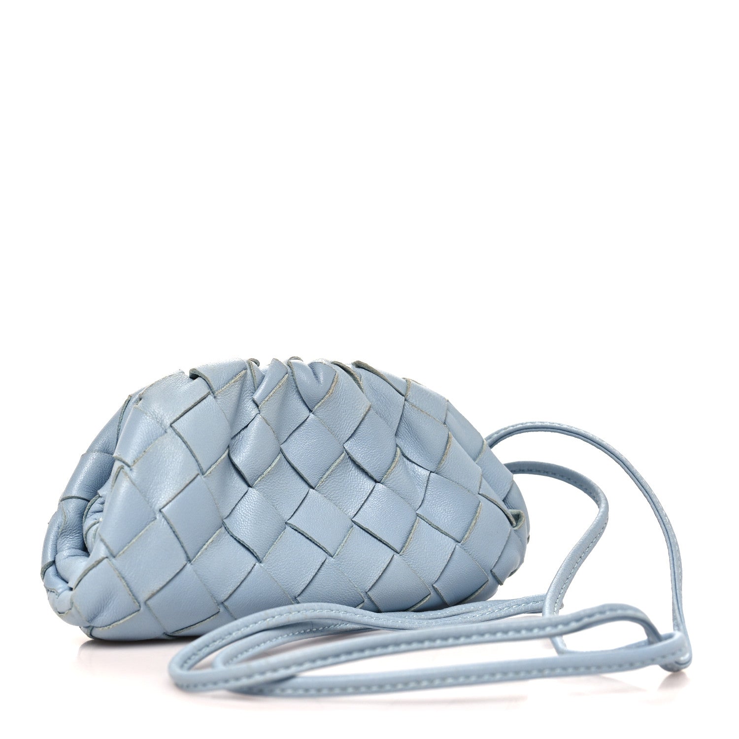 Nappa Intrecciato Coin Purse Ice