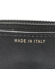 Lambskin Quilted Pearl Wallet On Chain WOC Black