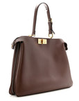 Vitello Large Soft Peekaboo Mogano