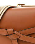 Calfskin Jacquard Mini Gate Dual Bag Tan