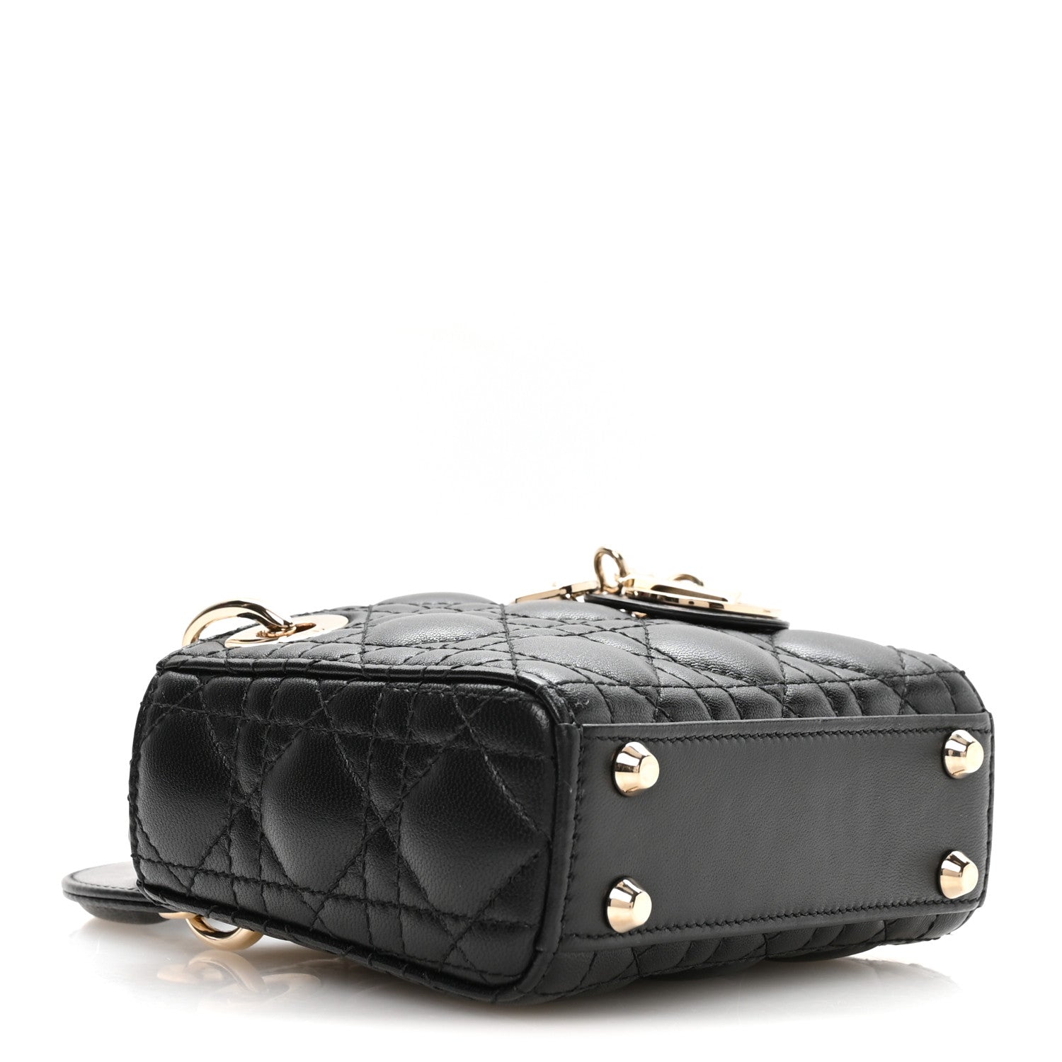 Lambskin Cannage Micro Lady D1OR Black