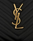 Calfskin Matelasse Monogram Lou Camera Bag Black