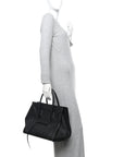 Grained Calfskin Medium Phantom Luggage Black