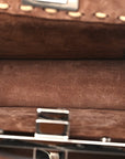 Cuoio Romano Raffia Woven Petite Peekaboo I SEE U Satchel Natural Gianduia