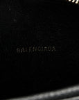 Signature Grained Calfskin Logo XS Ville Camera Bag Black White