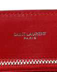 Calfskin Y Quilted Monogram Medium Loulou Chain Satchel Red