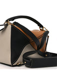 Grained Calfskin Medium Puzzle Bag Amber Light Oat