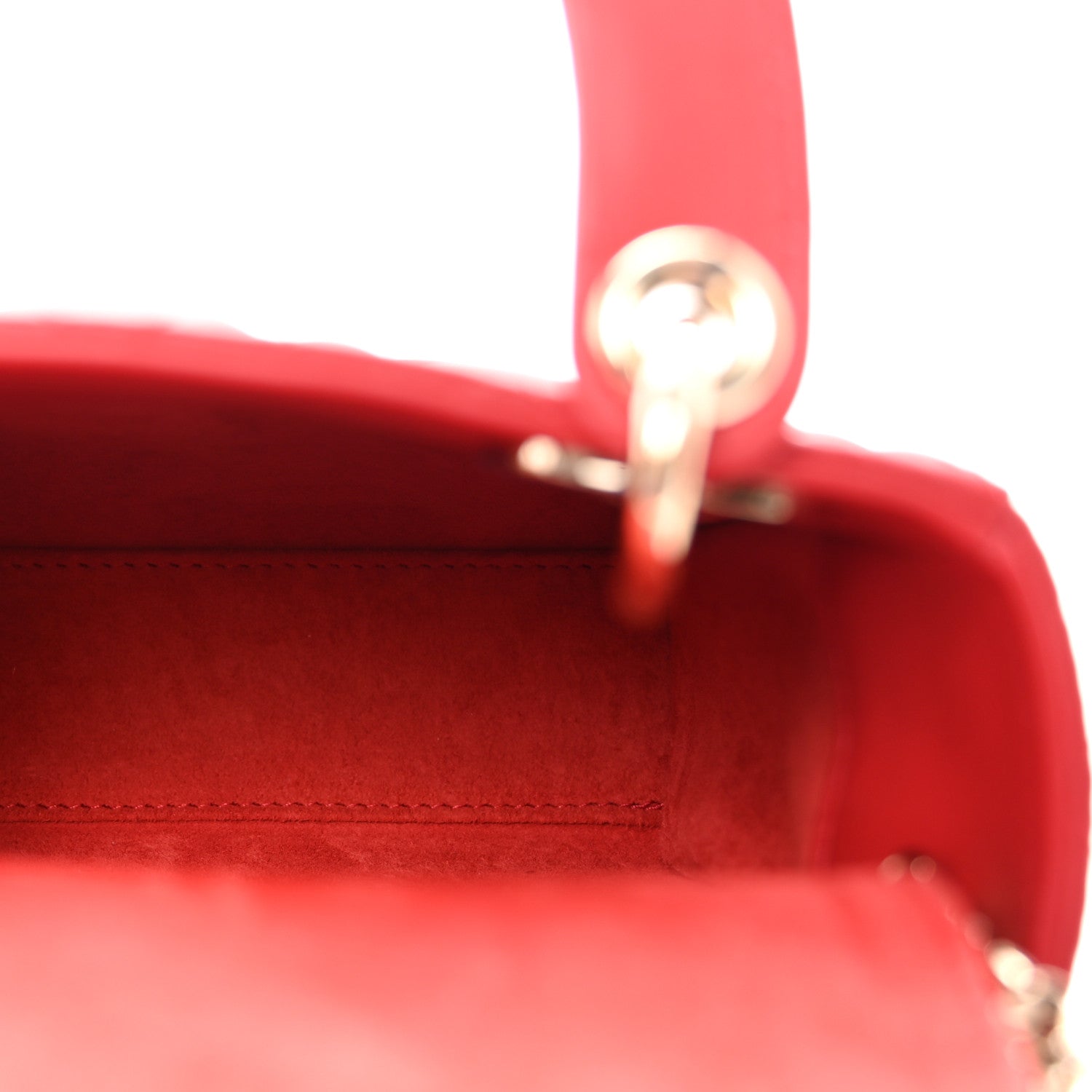 Calfskin Cannage D1ORamour Mini Lady D1OR Bag Bright Red