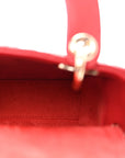 Calfskin Cannage D1ORamour Mini Lady D1OR Bag Bright Red