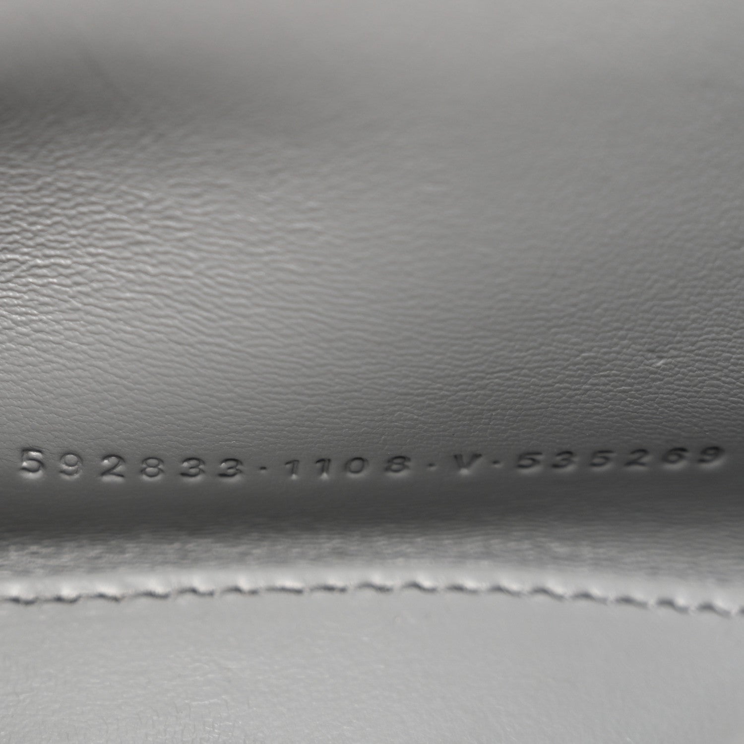 Shiny Calfskin Crocodile Embossed Hourglass Top Handle Bag XS BLCG Grey