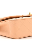 Caviar Quilted Medium Double Flap Beige Clair