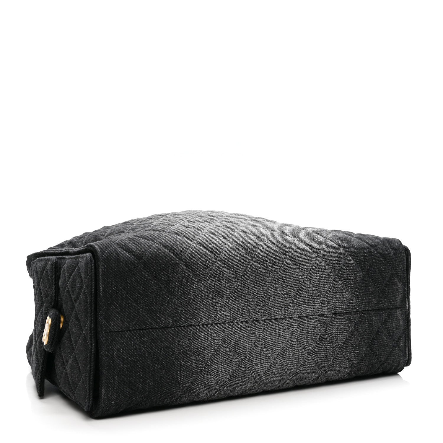 Washed Denim Quilted Large CHNL 25 Handbag Black