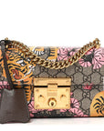 GG Supreme Monogram Bengal Small Padlock Shoulder Bag Beige Pink