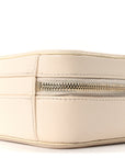 Caviar Quilted Small CC Filigree Vanity Case White