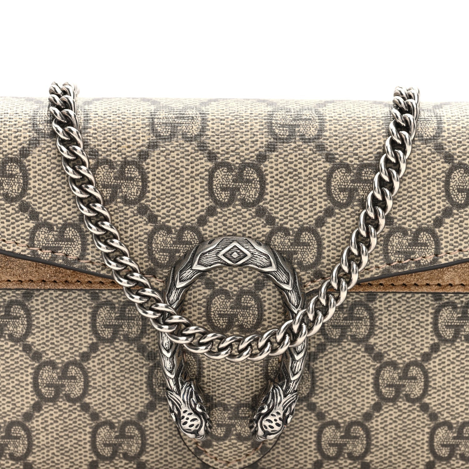 GG Supreme Monogram Super Mini Dionysus Shoulder Bag Taupe