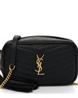 Grain De Poudre Matelasse Monogram Mini Lou Camera Bag Black