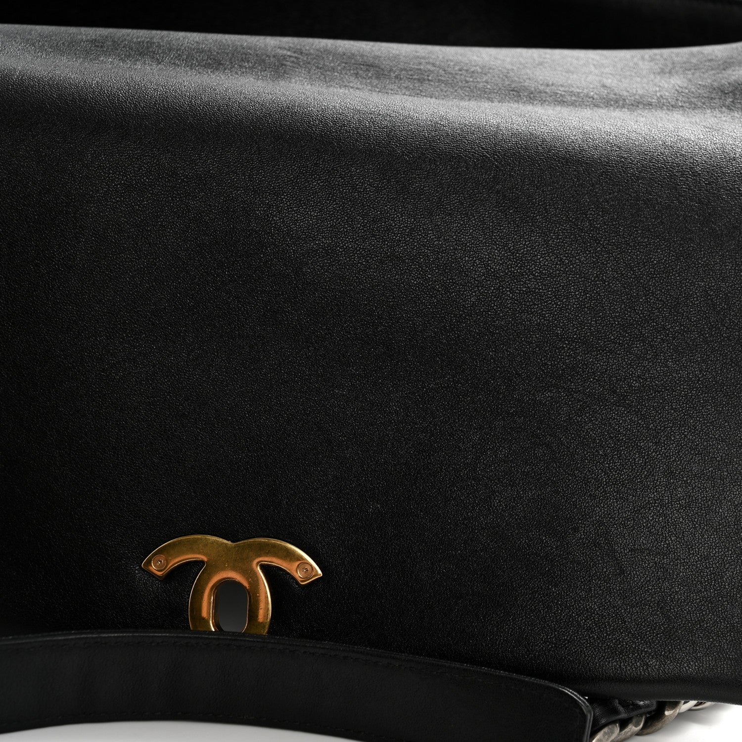Goatskin Quilted Maxi CHNL 19 Flap Black