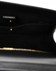 Calfskin DG Logo Flap Crossbody Bag Black