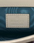 Tweed Calfskin Spicy Check Super Mini GG Marmont Shoulder Bag Pink Multicolor Mystic White