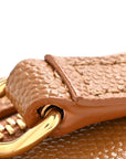 Grain De Poudre Matelasse Monogram Mini Lou Camera Bag Dark Natural