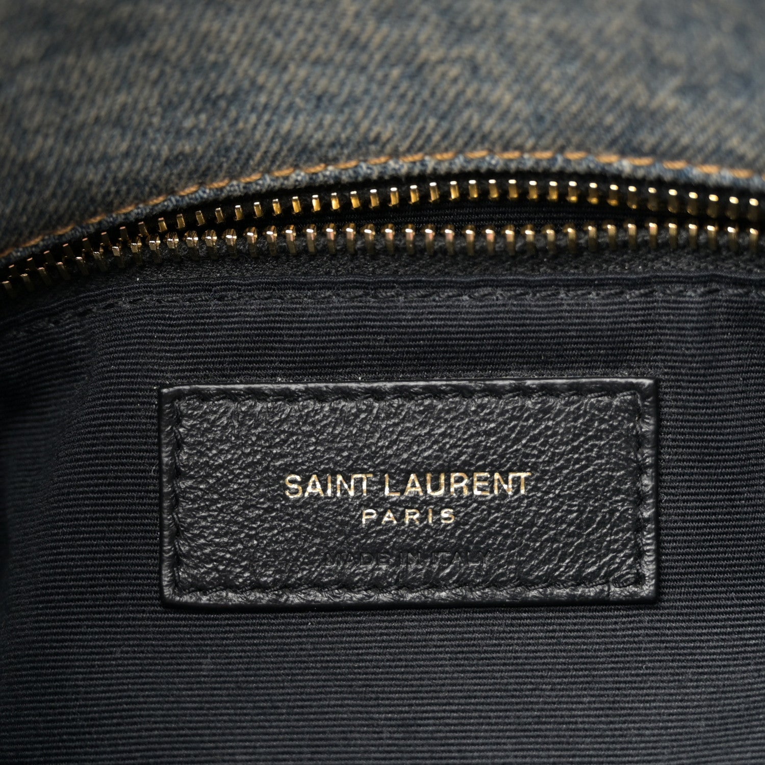 Denim Quilted Small Loulou Puffer Monogram Chain Satchel Blue Cinnamon