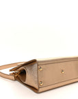 Metallic Dauphine Medium Frame Tote Gold